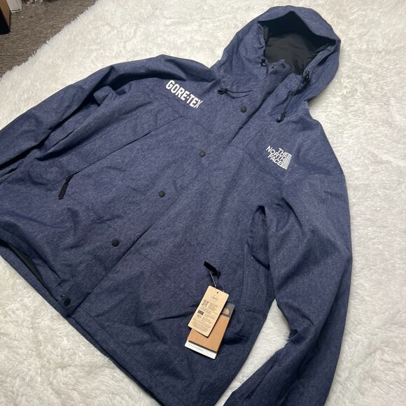 THE NORTH FACE GORETEX MOUNTAIN JACKET DENIM BLUE SIZE XL - Picture 2 of 6
